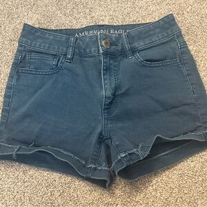 American Eagle Outfitters Women's Teal Denim Shorts